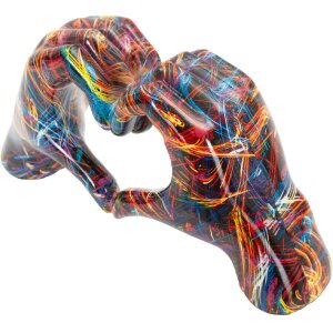 Sculptură Mauro Ferretti LOVER PSYCO – inimă din mâini, decor modern