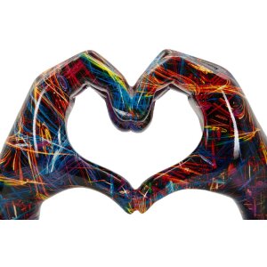 Sculptură Mauro Ferretti LOVER PSYCO – inimă din mâini, decor modern