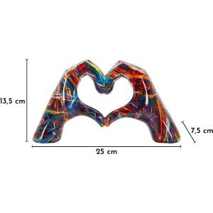 Sculptură Mauro Ferretti LOVER PSYCO – inimă din mâini, decor modern