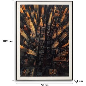 Imagine de perete Mauro Ferretti New York Skyline – pernă lacuită cu ramă