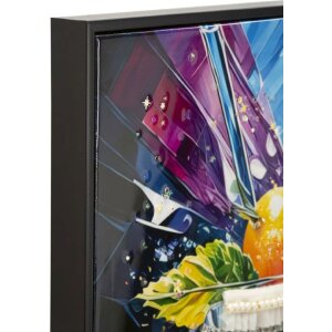 Tablou pe pânză COCKTAIL cu ramă din lemn, Mauro Ferretti