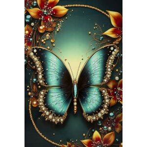 Mauro Ferretti – Pictură pe perete „Butterfly” cu ramă, 70x100 cm
