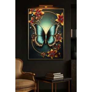 Mauro Ferretti – Pictură pe perete „Butterfly” cu ramă, 70x100 cm