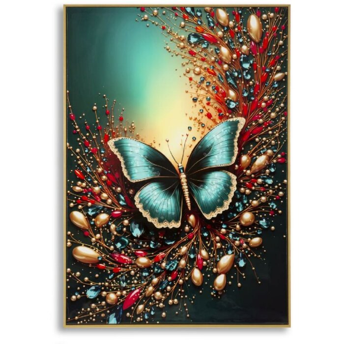 Mauro Ferretti – imagine murală "Butterfly" cu ramă, 70x100 cm