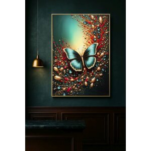 Mauro Ferretti – imagine murală "Butterfly" cu ramă, 70x100 cm
