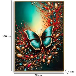 Mauro Ferretti – imagine murală "Butterfly" cu ramă, 70x100 cm