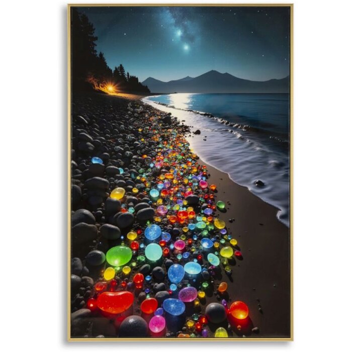 Rama foto Mauro Ferretti „Colors” – lemn de molid, pânză imprimate și lacuite, 60x90 cm