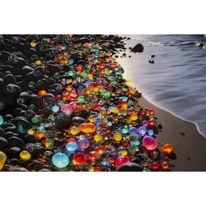 Rama foto Mauro Ferretti „Colors” – lemn de molid, pânză imprimate și lacuite, 60x90 cm