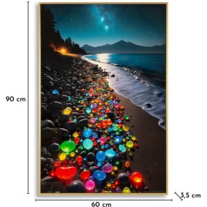 Rama foto Mauro Ferretti „Colors” – lemn de molid, pânză imprimate și lacuite, 60x90 cm