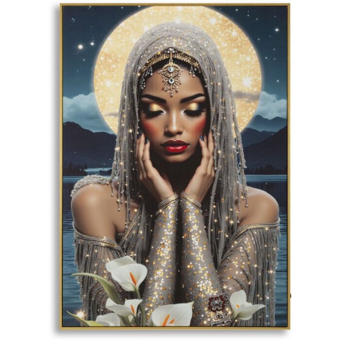 Mauro Ferretti Pictură pe perete „Venus” cu LED – Leinwand decorativă 70x100 cm