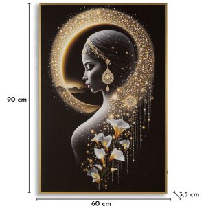 Imagine murală Mauro Ferretti „Inda” cu LED – lemn decorativ cu ramă 60x90 cm