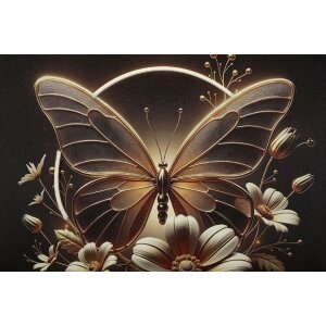 Mauro Ferretti Pictură pe pânză „Butterfly” cu LED – Ramă 50x50 cm