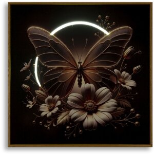 Mauro Ferretti Pictură pe pânză „Butterfly” cu LED – Ramă 50x50 cm