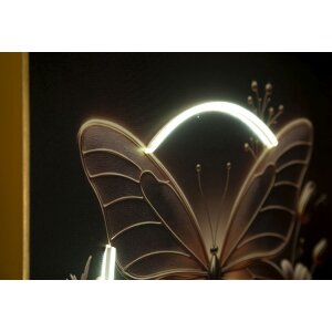 Mauro Ferretti Pictură pe pânză „Butterfly” cu LED – Ramă 50x50 cm