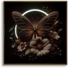 Mauro Ferretti Pictură pe pânză „Butterfly” cu LED – Ramă 50x50 cm