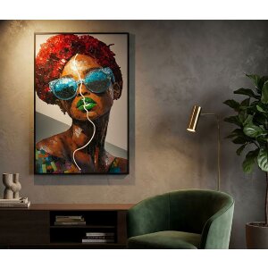Pictură de perete Mauro Ferretti „Afro” cu LED – 3D, 60x90 cm