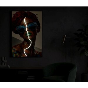 Pictură de perete Mauro Ferretti „Afro” cu LED – 3D, 60x90 cm
