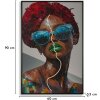 Pictură de perete Mauro Ferretti „Afro” cu LED – 3D, 60x90 cm