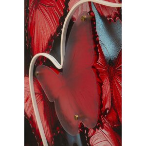Mauro Ferretti – Imagine LED pe pânză „Butterflies” 60x90 cm cu aplicații 3D din acril