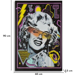 Painting LED pe pânză „Marilin” 60x90 cm – Aplicații 3D acrilice