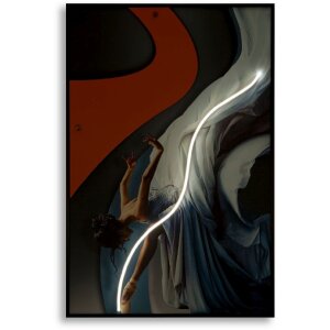 Imagine LED pe pernă „Dancer” 60x90 cm – aplicații acrilice 3D