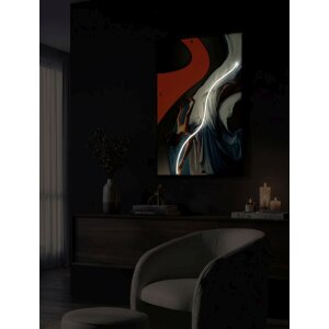 Imagine LED pe pernă „Dancer” 60x90 cm – aplicații acrilice 3D