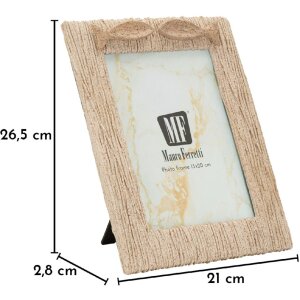 Rama foto Mauro Ferretti „Sand” 15x20 cm, bej cu model ondulat