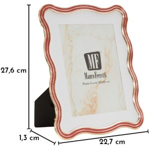 Rama foto "Elizabeth" 20x25 cm, roșu-aur, din zință și sticlă