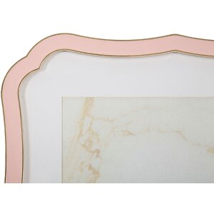 Ramă foto Margot 20x25 cm roz, design ondulat, zinc și sticlă