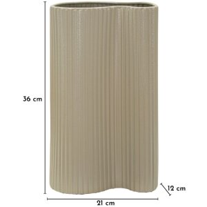 Vază „Frankfurt” Mauro Ferretti, fier, albă, 21x12x36 cm