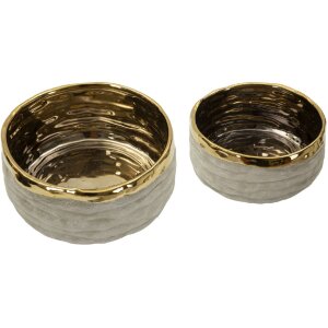 Set de cachepots Mauro Ferretti „Lima” 2 piese Ø22,5x10,5 cm / Ø18x8,5 cm