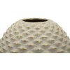 Vază „Pepipas Ball” Mauro Ferretti, ceramică gri-gold, design sferic reliefat