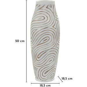 Vază "Oblix" Mauro Ferretti, alb lucios, Ø18,5x50 cm