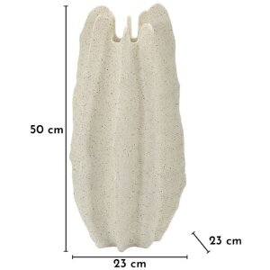 Vază „Ester“ Mauro Ferretti, Ø23x50 cm, din polyresin, design sculptural organic