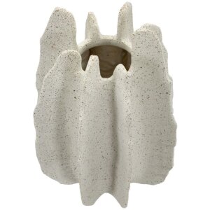 Vază "Ester" Mauro Ferretti, Ø26x40 cm, din polyresin, cu suprafață texturată naturală