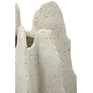 Vază "Ester" Mauro Ferretti, Ø26x40 cm, din polyresin, cu suprafață texturată naturală