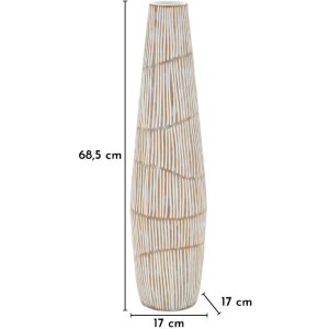 Vază Mauro Ferretti „Hanoi” albă mată, Ø17x68,5 cm