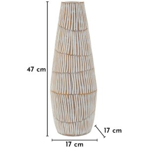 Vază „Hanoi” Mauro Ferretti, albă cu efect de vopsea rece