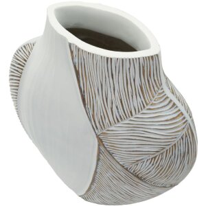 Vază „Ho Chi Minh” Mauro Ferretti, alb mat, 27x11,5x31 cm