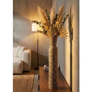 Vază Mauro Ferretti „Nairobi” Ø16x86 cm Albastru/Neagră