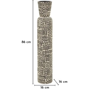 Vază Mauro Ferretti „Nairobi” Ø16x86 cm Albastru/Neagră