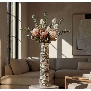 Vază „Nairobi” Mauro Ferretti, albastru/neagră, Ø15,5x65 cm