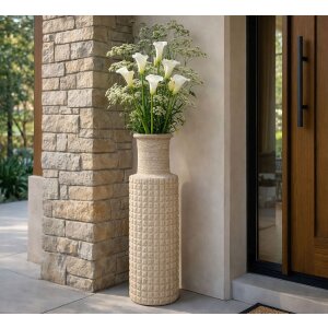 Vază de grădină Mauro Ferretti „Sand” Ø24,5x97 cm Beige