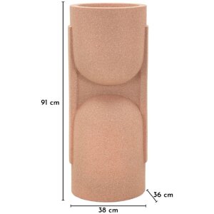 Stâlp pentru vas de flori exterior „Nui” 38x36x91 cm Roșu