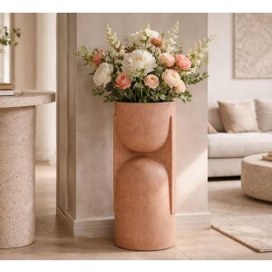 Stâlp pentru vază cu flori „Nui” 36x34x70,5 cm Roșu Mauro Ferretti