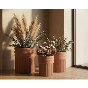 Mauro Ferretti Cachepot Set COLOMBIA 3er Pflanzgefäße Rot