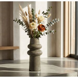 Mauro Ferretti Vase HARMONY Keramik Grün Ø13x25cm