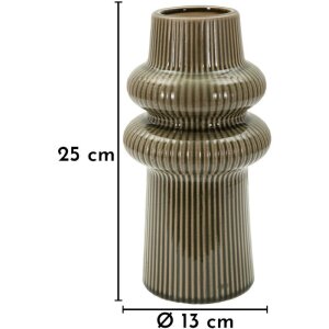 Mauro Ferretti Vase HARMONY Keramik Grün Ø13x25cm