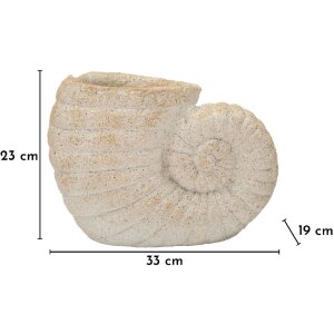 Mauro Ferretti Vase SHELL SAND Beige 33x19x23cm