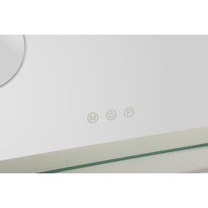 Spațiu de masă cu oglindă Hollywood LED 55x14x43 cm, alb